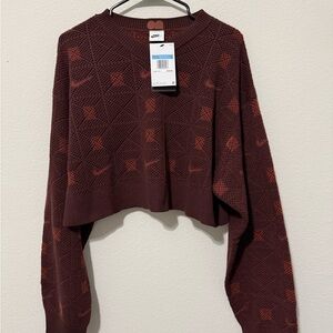 Nike WMNS Osaka Naomi Engineered Knit Sweater Burgundy FV7801-652 Medium